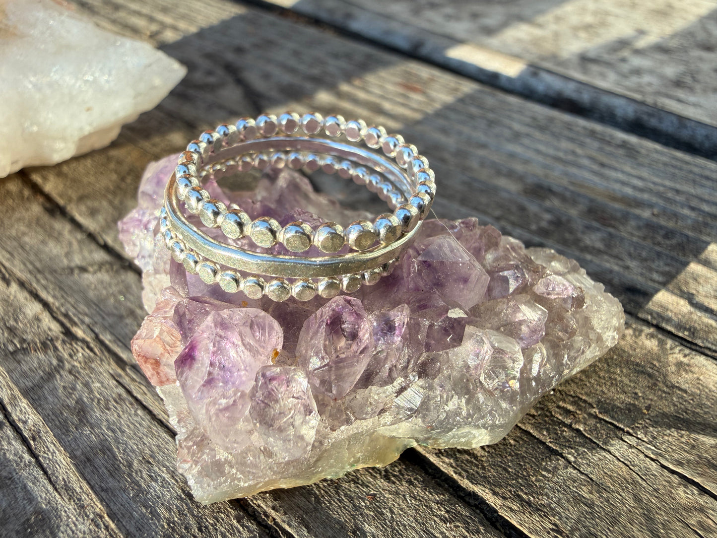 Sterling Silver Hammered Stacker