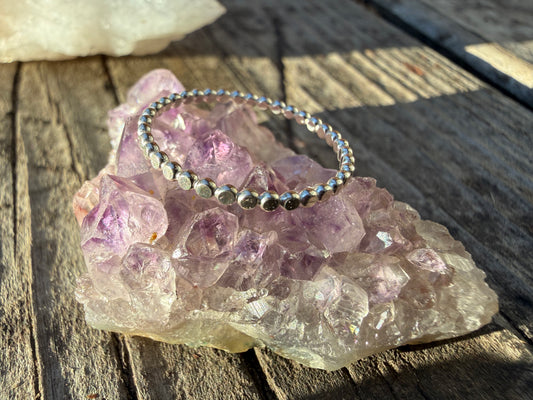 Sterling Silver 1.5mm Beaded Stacker